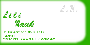 lili mauk business card